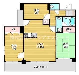 リーベルシティ新梅田【12階】の間取り
