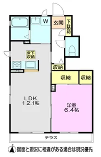 プリムヴェールI【1階】の間取り
