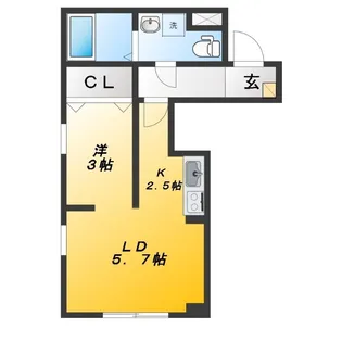 メリディアン吉岡弐番館【1階】の間取り