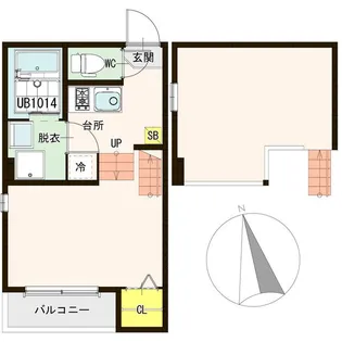 エスペランサ河原町【2階】の間取り