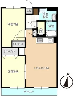サンフォーレ【3階】の間取り
