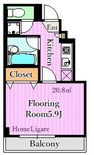 ギンガム瑞江【1階】の間取り