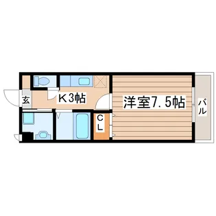 サンパティーク泉中央【3階】の間取り