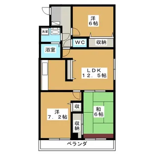 パレ・フォンティーノ南橋本【4階】の間取り