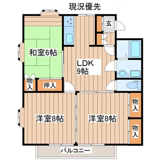 ローレンスパーク B棟【2階】の間取り