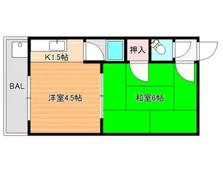 阪南ジャンボハイツ【2階】の間取り