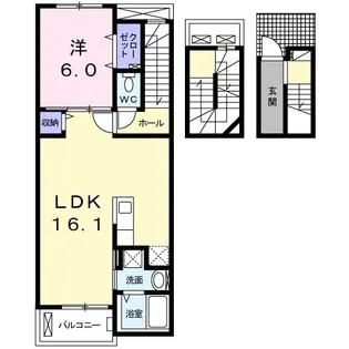 イースト グレイス A【3階】の間取り