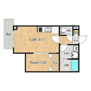 ジーメゾン八王子大和田【1階】の間取り