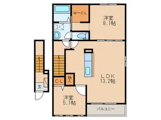 サンレジデンス【2階】の間取り