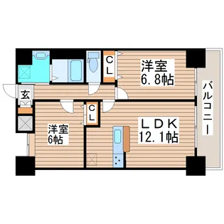 グレイスコート アイエス【2階】の間取り