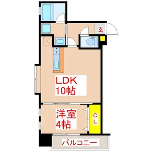 フィオーレ城南【8階】の間取り