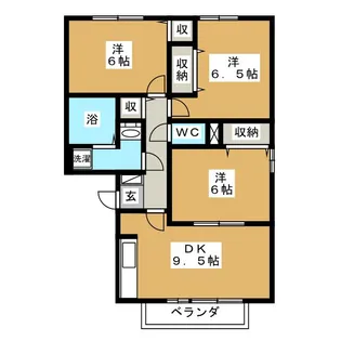 ハイツサンライズ B棟【2階】の間取り