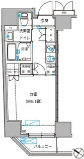 ミテッツァ北品川【7階】の間取り