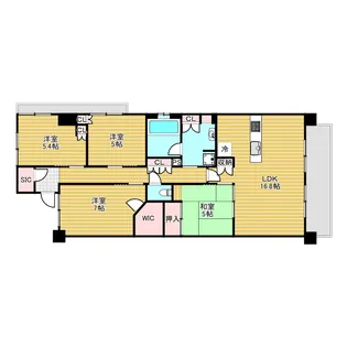 ブランズシティ千里古江台【4階】の間取り