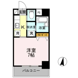 パシフィック佐賀II【7階】の間取り