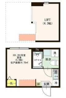 ハーモニーテラス柳原V【2階】の間取り