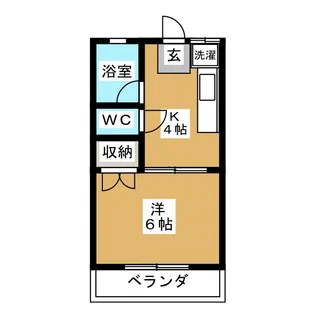 第一野崎ハイツ【1階】の間取り