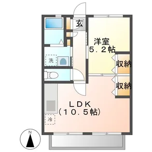 サンホワイトB106【2階】の間取り