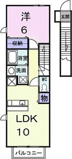 グリシーヌA【2階】の間取り