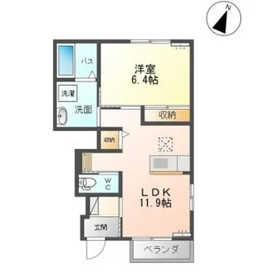 グランドゥ【1階】の間取り