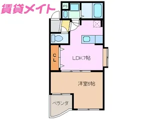 エクセレンス大宮【1階】の間取り