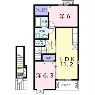 クラシオン【2階】の間取り