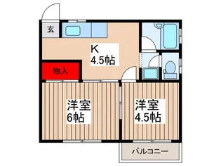 三村コ-ポ【2階】の間取り