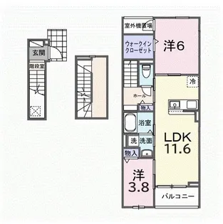 ミルト ブリッサ 大原【3階】の間取り