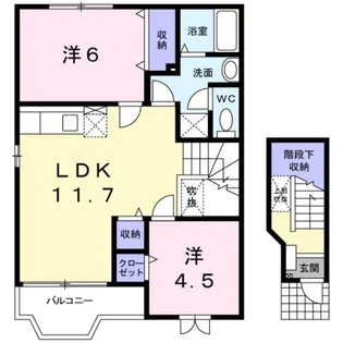 ラフレシールMIZUKI A【2階】の間取り