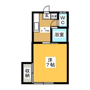 第二コーポ花坂【1階】の間取り