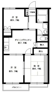 サニーセゾン東永谷D棟【2階】の間取り