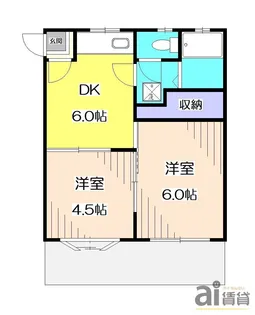 第二秋田ハイム【2階】の間取り