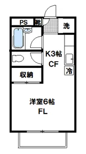 ハイツベルフォール【2階】の間取り