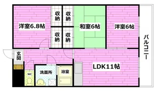 ラ・メゾン・ドゥーズ【1階】の間取り