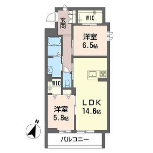 ラモント【2階】の間取り