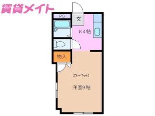 井尻コーポラス B棟【2階】の間取り