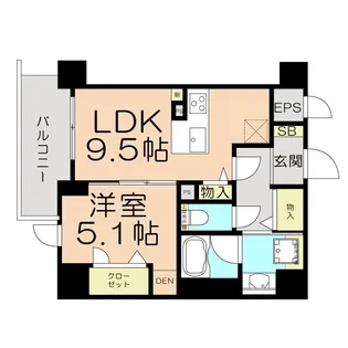 シャーメゾンうめきた【2階】の間取り