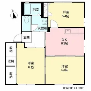 シャーメゾン昴F【1階】の間取り