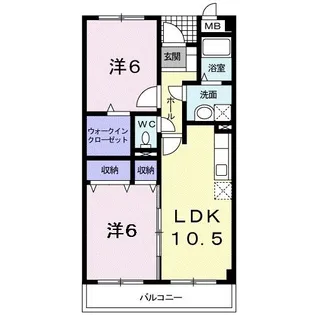 グランシャトー竹谷【3階】の間取り