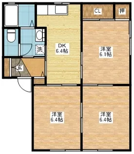 アーバンハイツ A棟【2階】の間取り