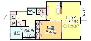 三光レジデンスF【1階】の間取り