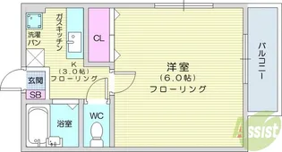ジュネス宮町【2階】の間取り