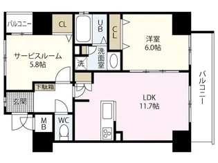LIFEMENT UJINANISHI【8階】の間取り