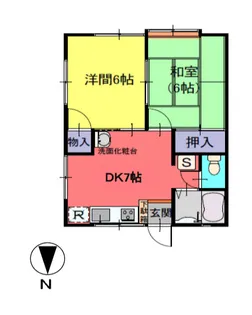 小林コーポ【1階】の間取り
