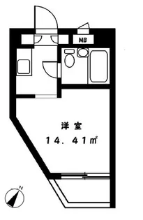 ユースフル祐天寺NO.2/30P【2階】の間取り