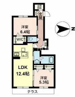 パティオ恵我之荘【1階】の間取り