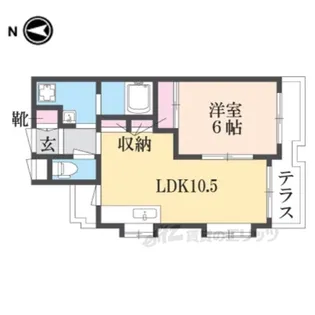 メゾンドール稲野【1階】の間取り