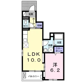 ボヌール・エム【1階】の間取り