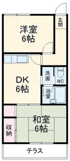 グリーンウッド【1階】の間取り