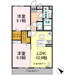 ブレッザ港南台【1階】の間取り